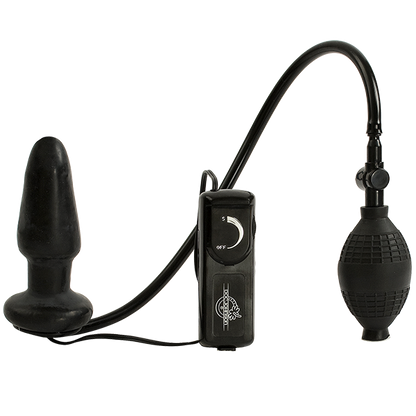 Deluxe Wonder Plug Inflatable Vibrating Black