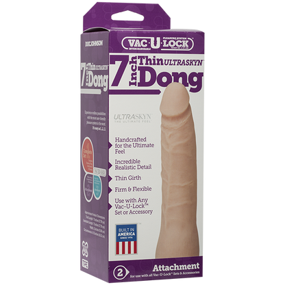 Vac-U-Lock 7in Ultraskyn Thin Dong - Beige